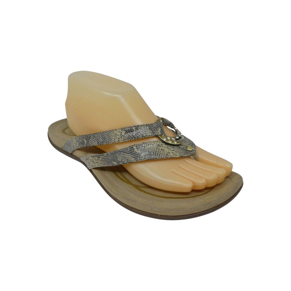 ABEO Brenda BioSystem Snakeskin Thong Sandals Women's 9.5N
